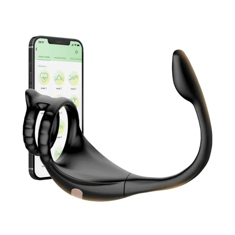 3 in 1 Penis Cock Ring with Multi Stimulations Butt Plug