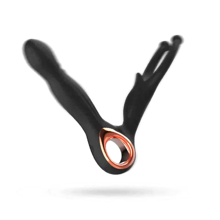 Dual Cock Ring Powerful Thrusting & Vibration Butt Plug